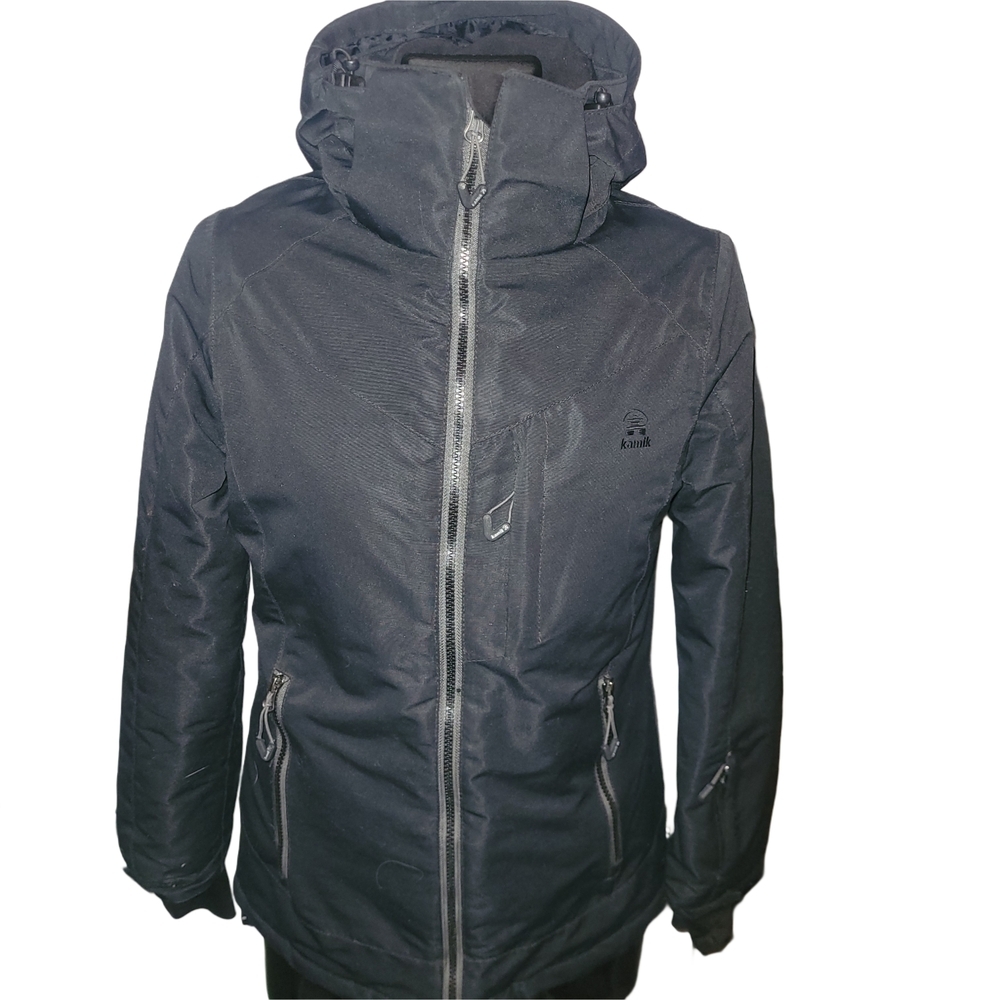 Kamik Women's Kylie Hooded Black Winter Jacket Size S